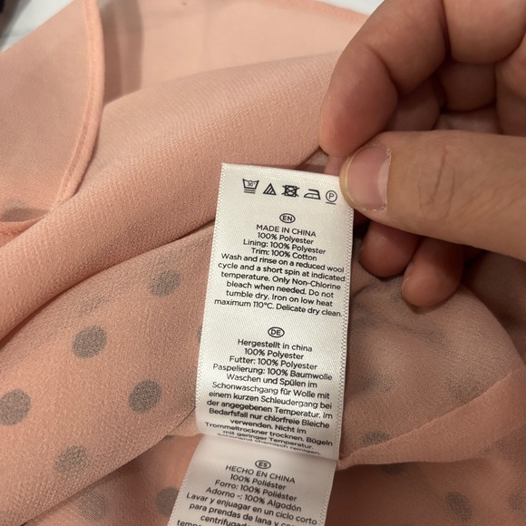 Hobbs London Maria Polka Dot Size 4 Blush Pink Fit & Flare Midi Dress - Picture 14 of 16